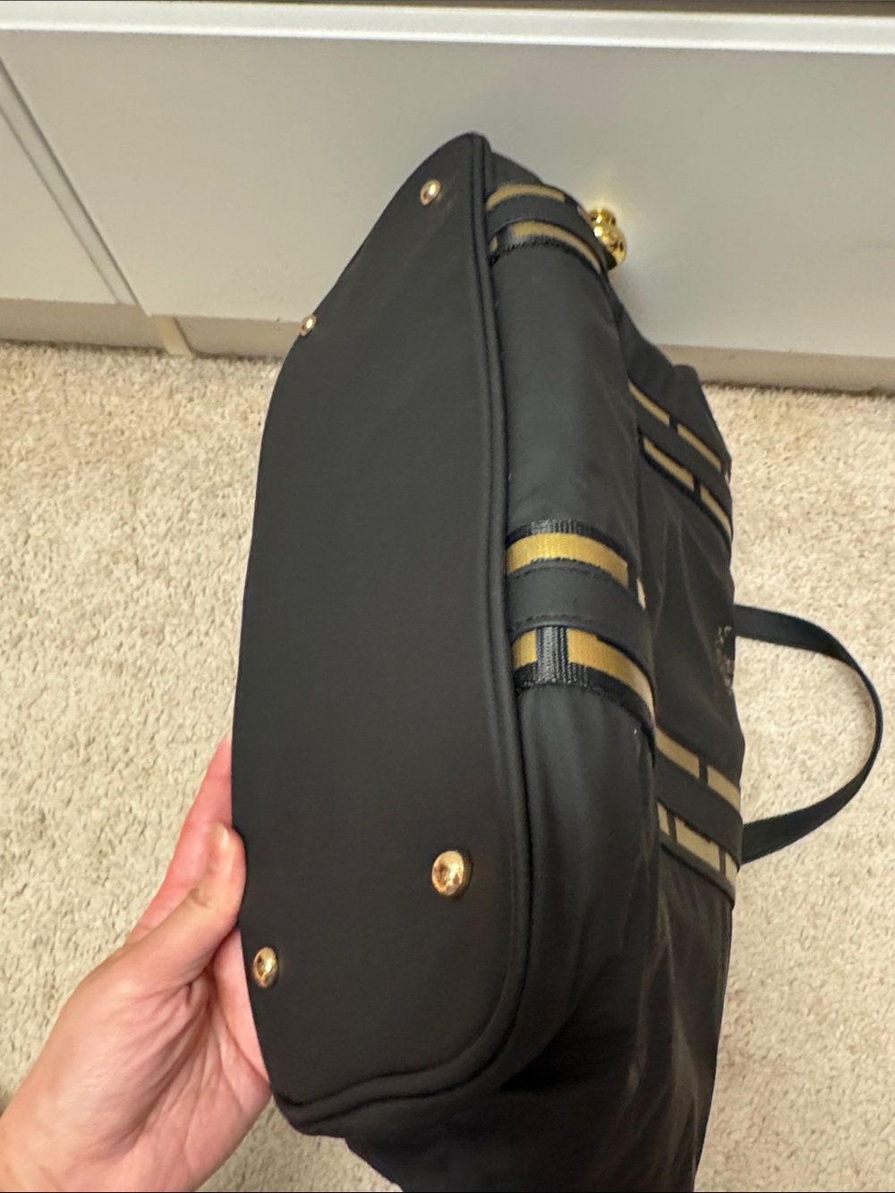 Versace Parfums Black & Gold Logo Bag - Picture 7 of 8